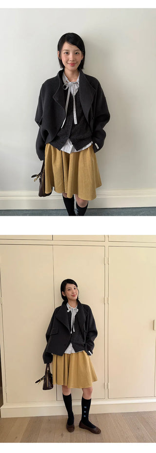 embroidered wool cardigan