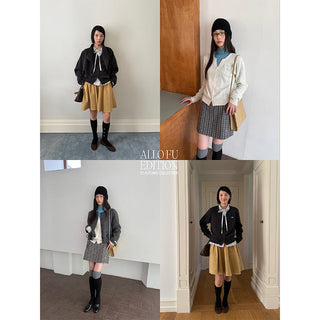 embroidered wool cardigan