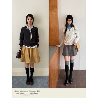 embroidered wool cardigan