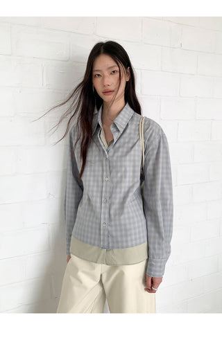 plaid layered shirt