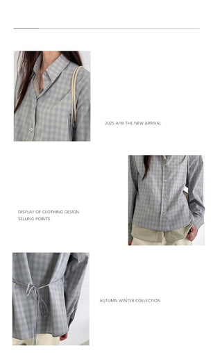 plaid layered shirt