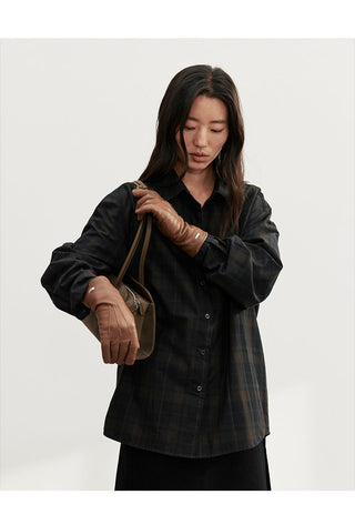 contrast plaid shirt