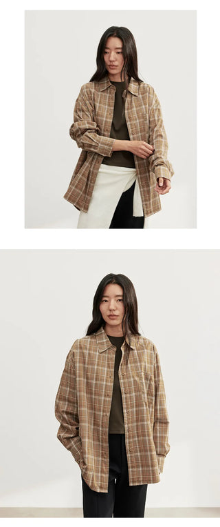 contrast plaid shirt