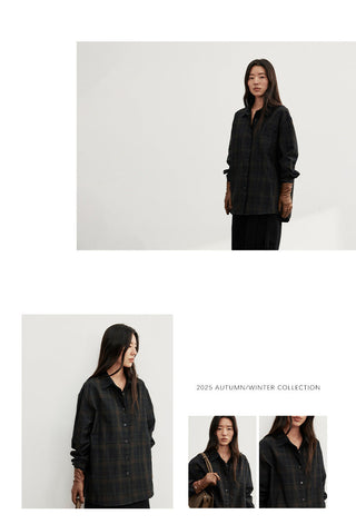 contrast plaid shirt