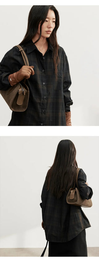 contrast plaid shirt