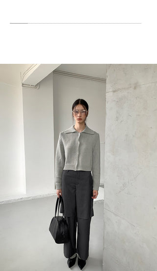 cropped cardigan sweater