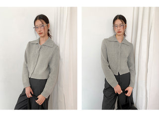 cropped cardigan sweater