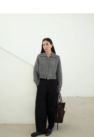 cropped cardigan sweater