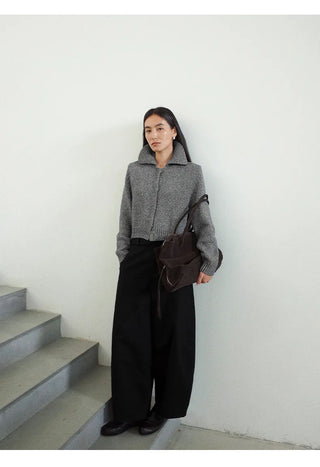 cropped cardigan sweater