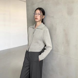 cropped cardigan sweater