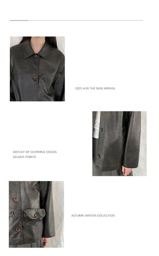 transparent leather coat