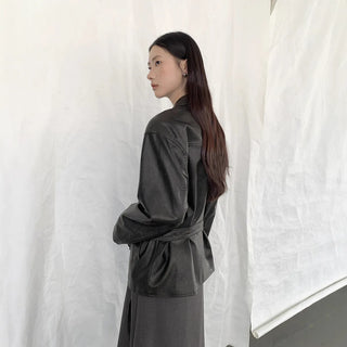 transparent leather coat