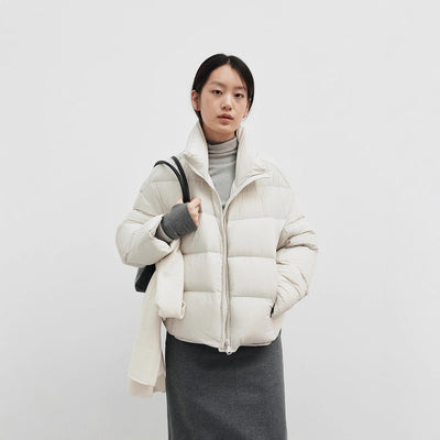 hooded down jacket
