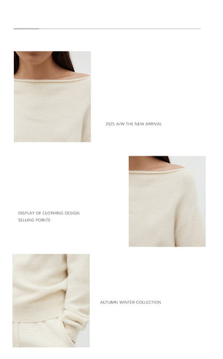 off-shoulder wool sweater