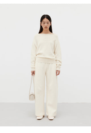 off-shoulder wool sweater