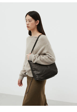 off-shoulder wool sweater