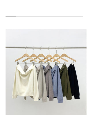 off-shoulder wool sweater