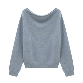 off-shoulder wool sweater