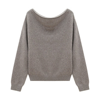 off-shoulder wool sweater