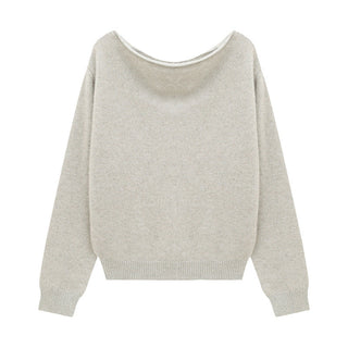 off-shoulder wool sweater