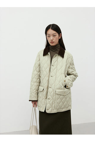 patchwork corduroy coat