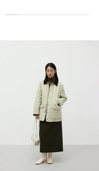 patchwork corduroy coat