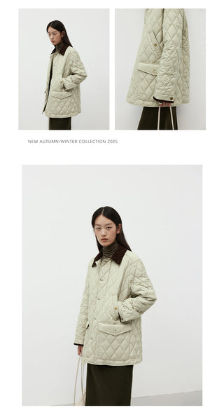 patchwork corduroy coat