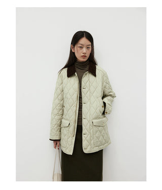patchwork corduroy coat