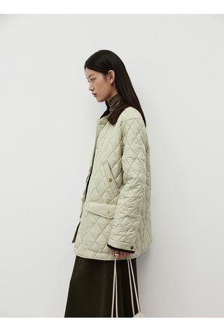patchwork corduroy coat