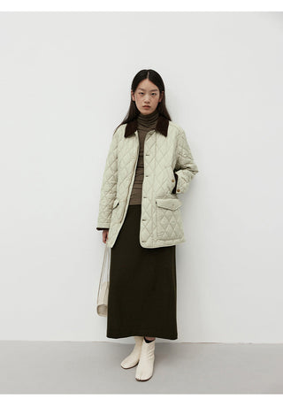 patchwork corduroy coat