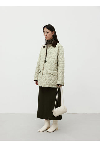 patchwork corduroy coat