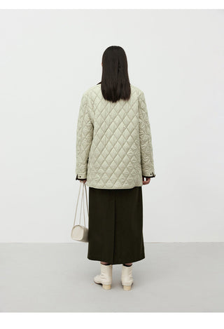 patchwork corduroy coat