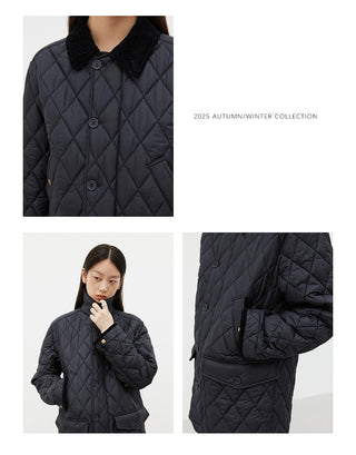 patchwork corduroy coat