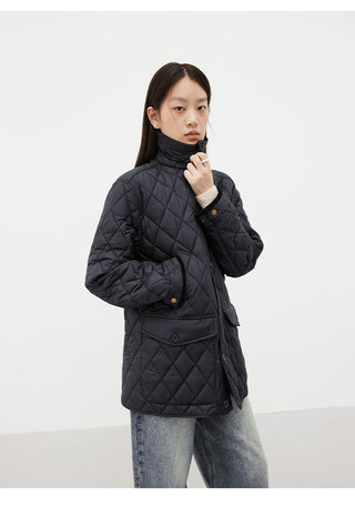 patchwork corduroy coat