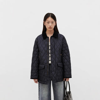 patchwork corduroy coat