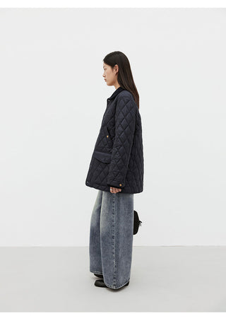 patchwork corduroy coat