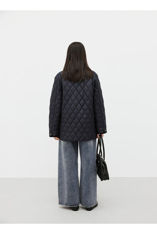 patchwork corduroy coat