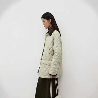 patchwork corduroy coat