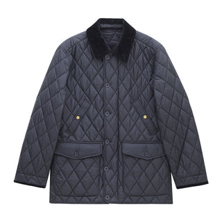 patchwork corduroy coat