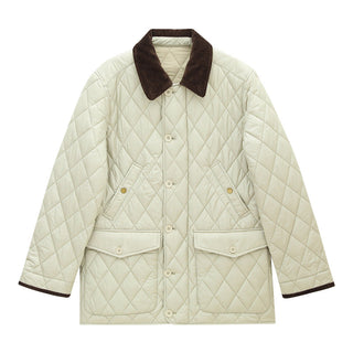 patchwork corduroy coat