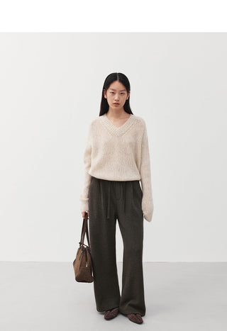wool casual pants