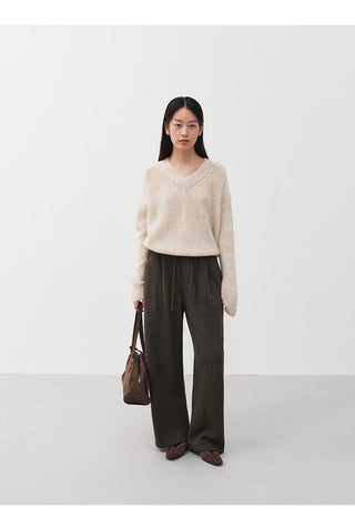 wool casual pants