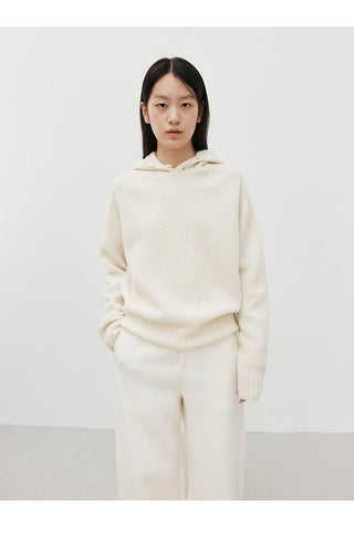 hooded wool sweater