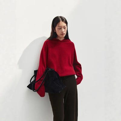 hooded wool sweater