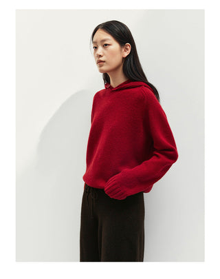 hooded wool sweater