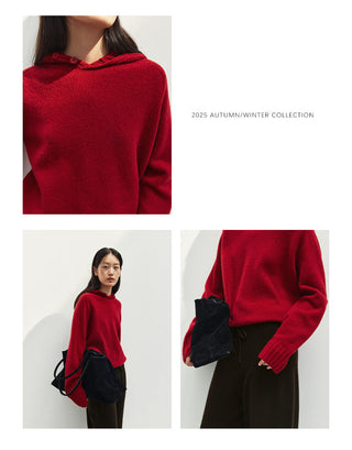 hooded wool sweater