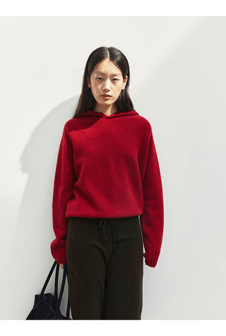 hooded wool sweater