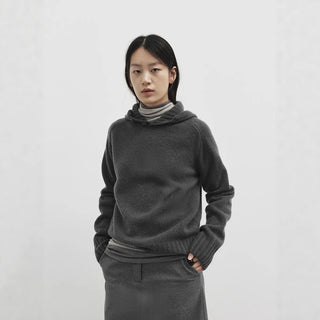 hooded wool sweater