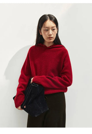 hooded wool sweater