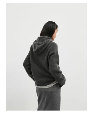 hooded wool sweater